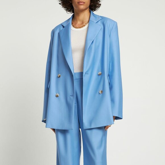 LouLou Studio "Donau" Blazer in Blue, size Small - Picture 1 of 10